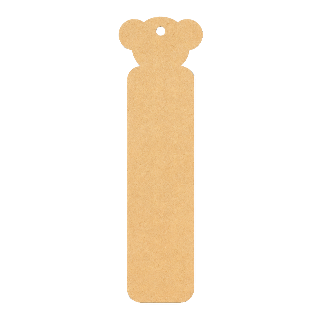  MDF DIY  bookmark with bear ears on a white background
