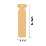  MDF DIY  of a  bookmark with dimensions labeled