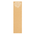 MDF DIY  bookmark with a white floral design on a white background