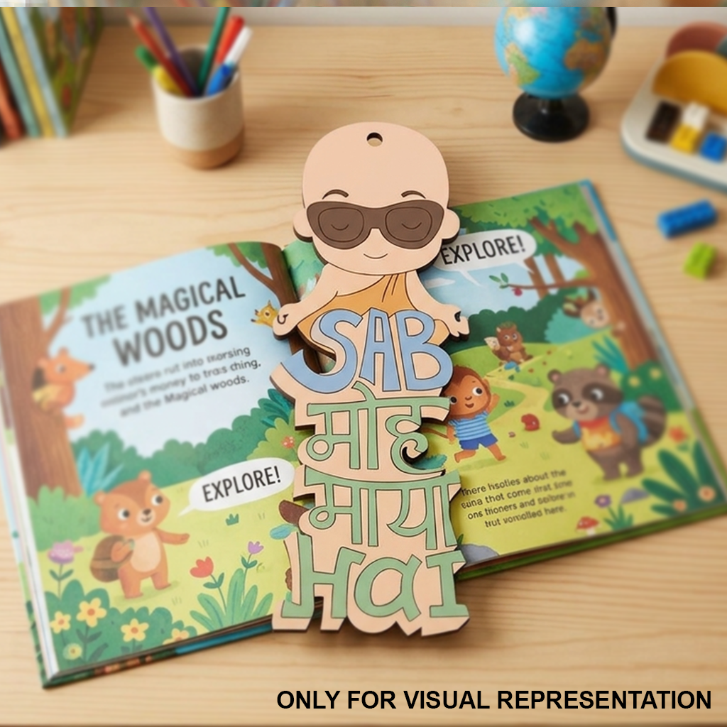 MDF DIY  cutout with text on a children's book about the Magical Woods