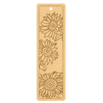 MDF DIY  bookmark with sunflower designs on a white background