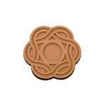 MDF tealight candle holder with Celtic knot design on a white background