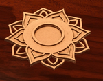 Elegant layered MDF flower tea-light candle holder – laser-cut floral design for Diwali, weddings, and DIY decoration