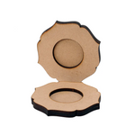 Laser-cut MDF DIY tea light holder base in flower shape, ideal for resin art, decoupage, and festive home décor crafts