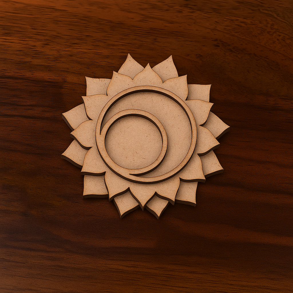 MDF floral lotus tealight holder 