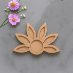 Lotus shape MDF tea light candle holder 