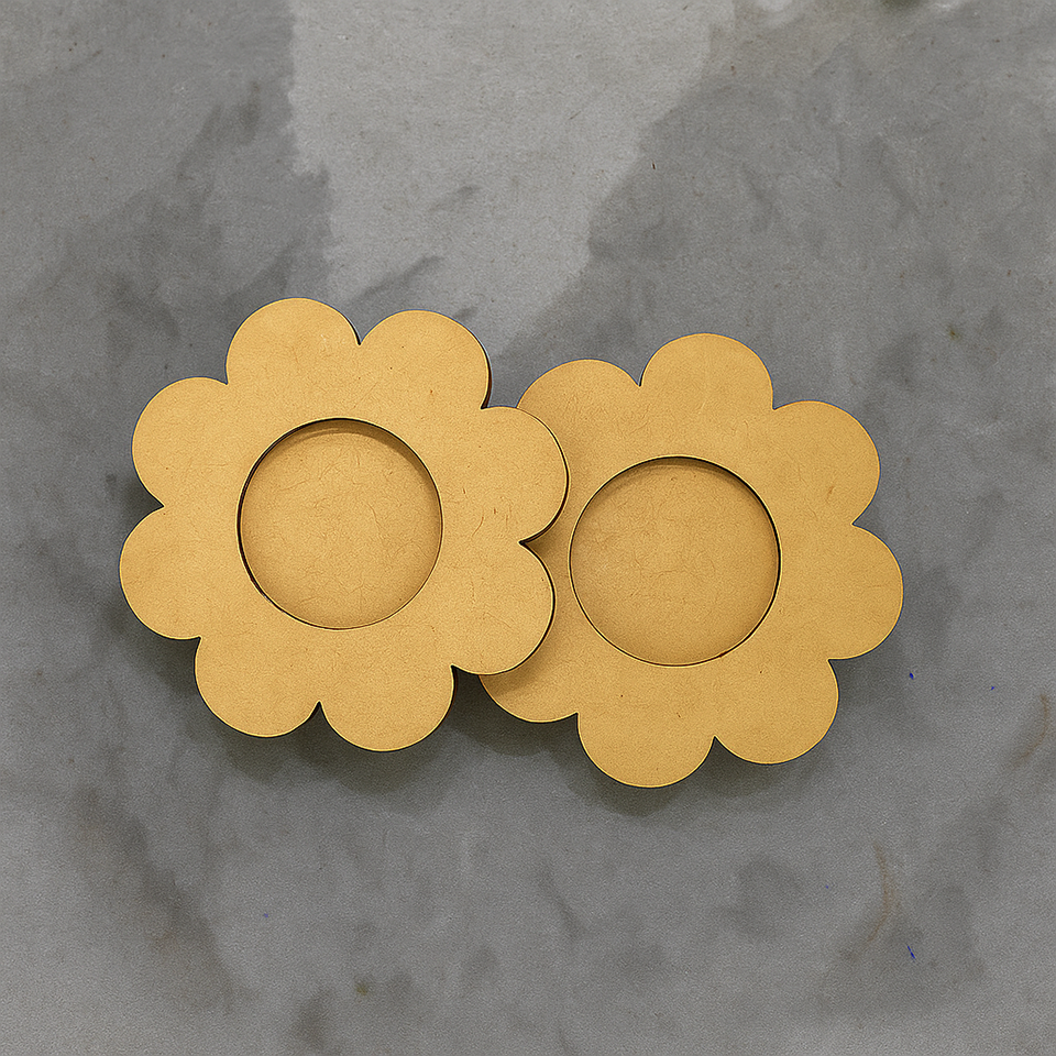 MDF Flower Shape T-Light Holder for Home and Festive Decoration
