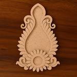 MDF Leaf Pattern T-Light Holder with Candle space