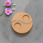 MDF Yin-Yang T-Light Candle Holder with dual slots for tealights