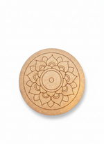 MDF DIY  floral mandala design on a white background