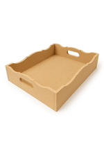 DIY scalloped MDF serving tray with handles 