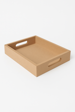 DIY rectangular MDF serving tray with handles