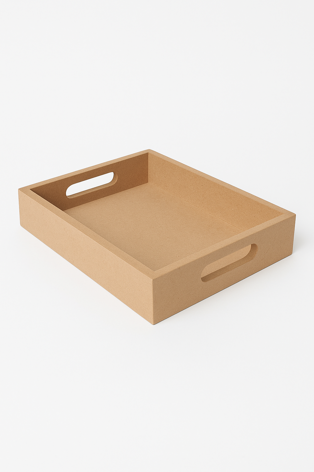 DIY rectangular MDF serving tray with handles