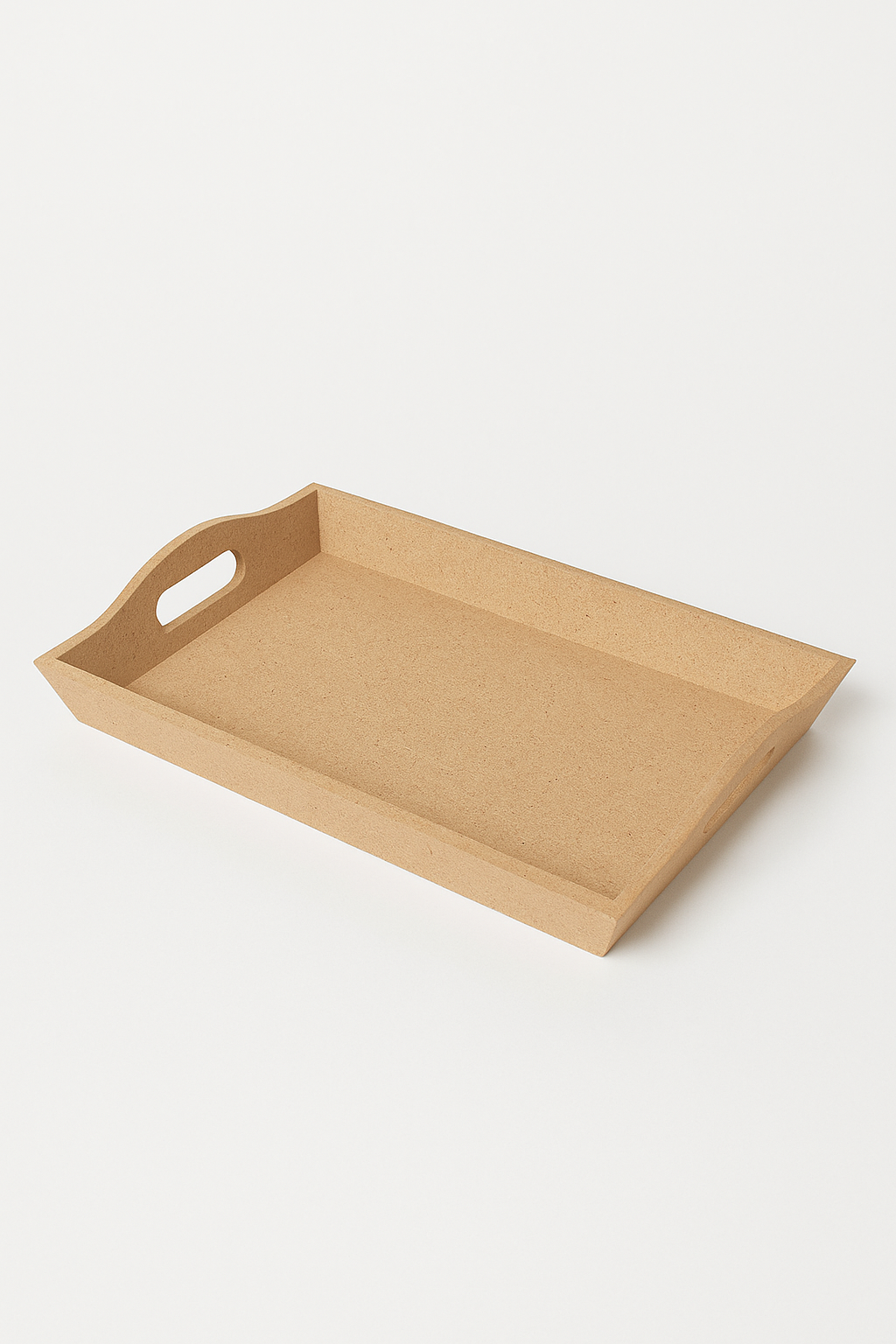 DIY rectangular MDF serving tray with handles, blank