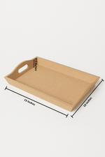 DIY rectangular MDF serving tray with handles, blank with size