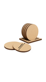 DIY round MDF coasters in holder, blank with size