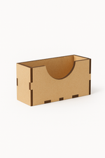 DIY rectangular MDF napkin holder, blank 