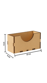 DIY rectangular MDF napkin holder, blank with size