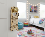 MDF Gaming In Progress Door Hanger DIY Craft Decor Art unpainted laser cut MDF hanging with controller and headphones for painting and decoration hanging on door