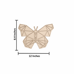 Unpainted DIY MDF geometric butterfly puzzle with detachable pieces for painting and craft activity with size