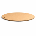 Plain DIY MDF round board with smooth surface and hanging holes for craft and wall decor projects