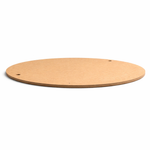 Plain DIY MDF round board with smooth surface and hanging holes for craft and wall decor projects