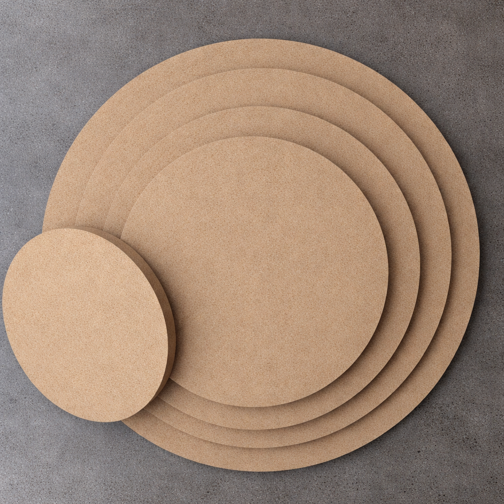 Plain DIY MDF board unpainted round base for painting craft and home decor projects