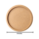 Plain round DIY MDF board with smooth finish, ideal for painting, mandala art, resin art, and DIY craft projects with size