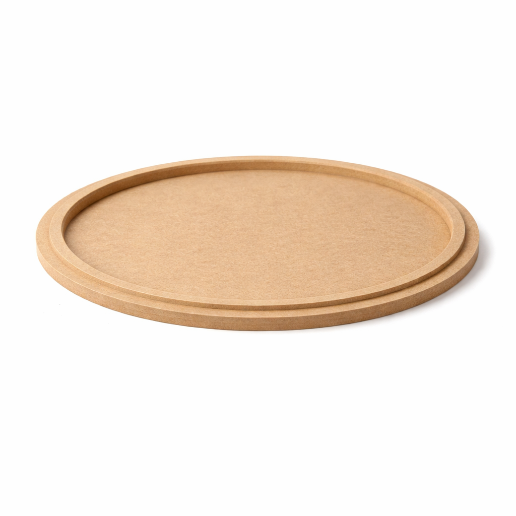 Plain round DIY MDF board with smooth finish, ideal for painting, mandala art, resin art, and DIY craft projects
