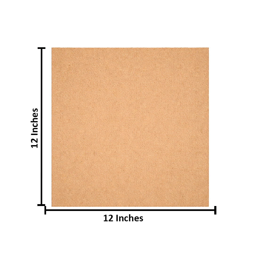 Plain square MDF DIY boards stacked together with smooth unpainted surface for painting and craft projects with size