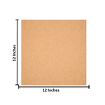 Plain square MDF DIY boards stacked together with smooth unpainted surface for painting and craft projects with size