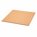 Plain square MDF DIY boards stacked together with smooth unpainted surface for painting and craft projects