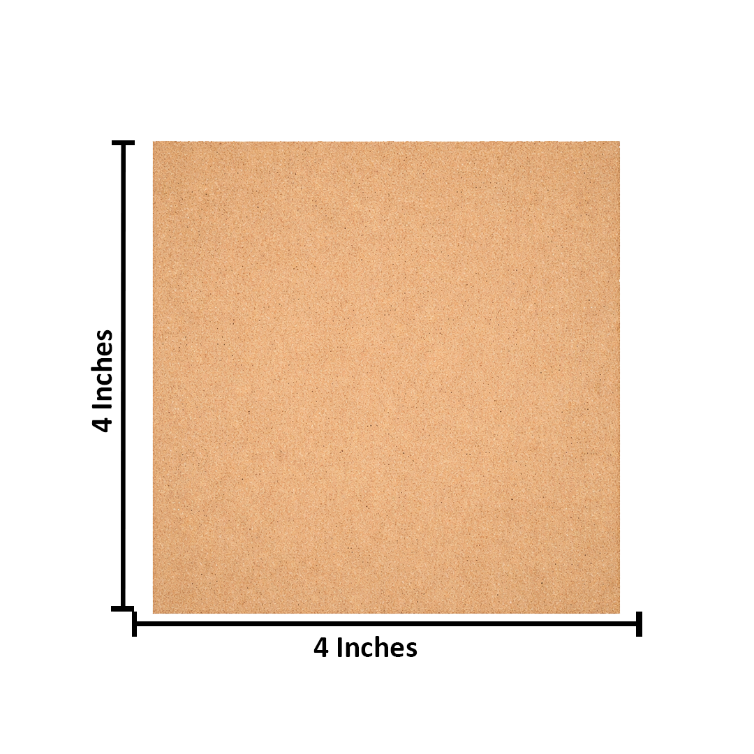 Plain square MDF DIY boards stacked together with smooth unpainted surface for painting and craft projects with size
