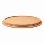 Plain round MDF DIY boards stacked together with smooth unpainted surface for painting, mandala art, and craft projects