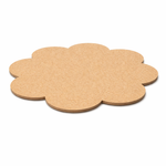 Plain scalloped MDF DIY board with smooth unpainted surface for painting, mandala art, and decorative craft projects