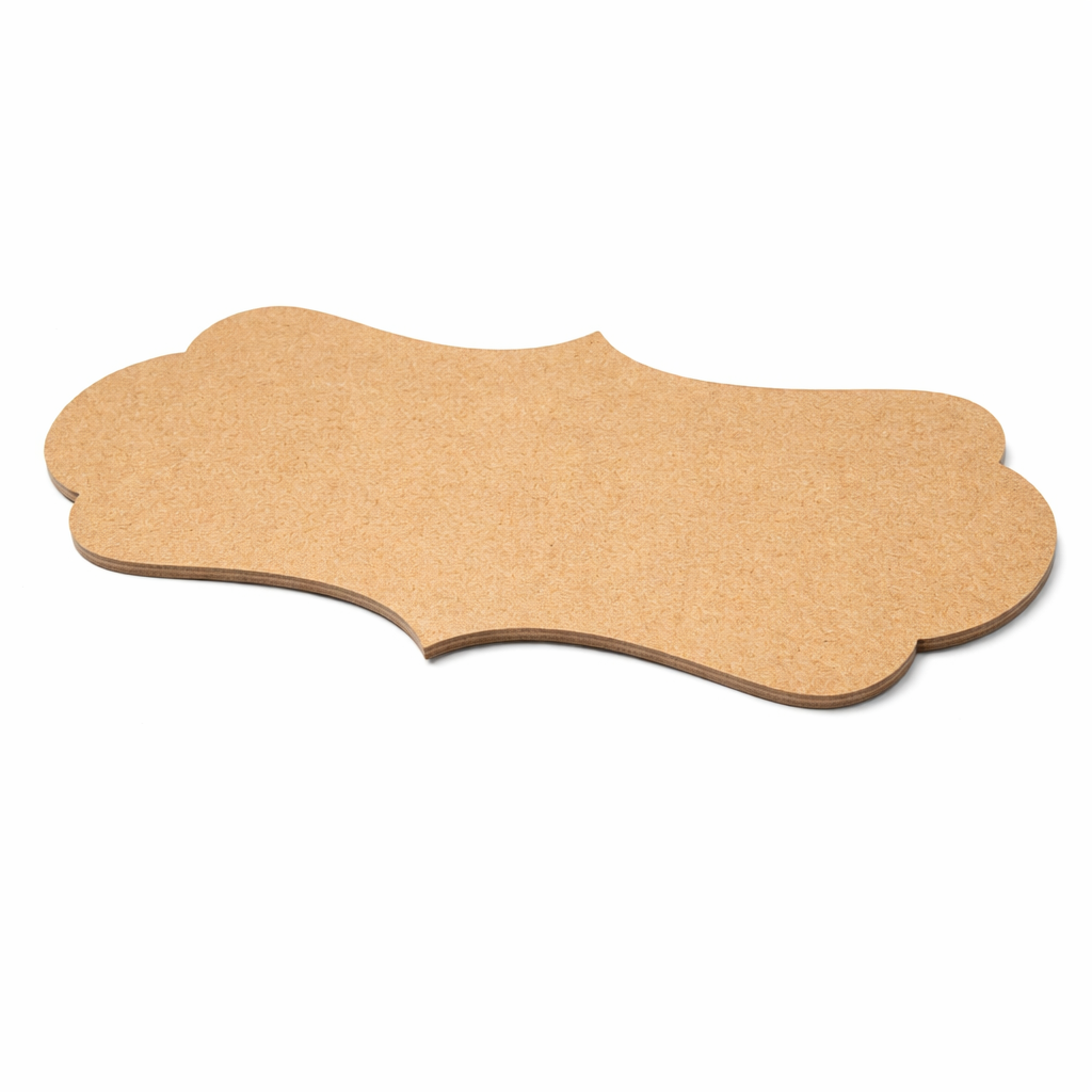 Plain decorative MDF DIY board with smooth unpainted surface for painting, name plate making, and craft décor projects