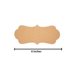 Plain decorative MDF DIY board with smooth unpainted surface for painting, name plate making, and craft décor projects with size