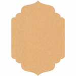 Plain arch-shaped MDF DIY board with smooth unpainted surface for painting, name plate making, and decorative craft projects