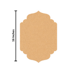 Plain arch-shaped MDF DIY board with smooth unpainted surface for painting, name plate making, and decorative craft projects with size