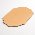 Plain arch-shaped MDF DIY board with smooth unpainted surface for painting, name plate making, and decorative craft projects