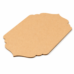 Plain arch-shaped MDF DIY board with smooth unpainted surface for painting, name plate making, and decorative craft projects