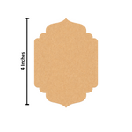 Plain arch-shaped MDF DIY board with smooth unpainted surface for painting, name plate making, and decorative craft projects with size