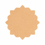 Plain lotus-shaped MDF DIY board with smooth unpainted surface for painting, mandala art, rangoli, and decorative craft projects