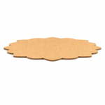 Plain lotus-shaped MDF DIY board with smooth unpainted surface for painting, mandala art, rangoli, and decorative craft projects show by angle 