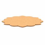 Plain lotus-shaped MDF DIY board with smooth unpainted surface for painting, mandala art, rangoli, and decorative craft projects