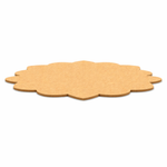 Plain lotus-shaped MDF DIY board with smooth unpainted surface for painting, mandala art, rangoli, and decorative craft projects 