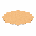 Plain lotus-shaped MDF DIY board with smooth unpainted surface for painting, mandala art, rangoli, and decorative craft projects