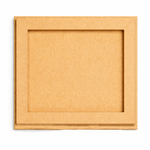 Plain framed MDF DIY board with smooth unpainted surface and raised border for painting, photo mounting, and decorative craft projects