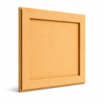 Plain framed MDF DIY board with smooth unpainted surface and raised border for painting, photo mounting, and decorative craft projects