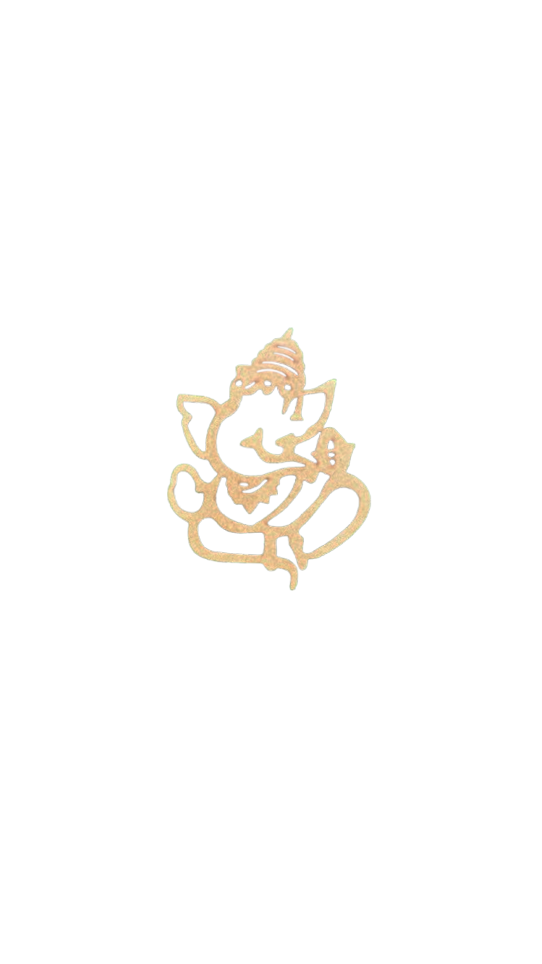 Ganpati Outline MDF Cutout